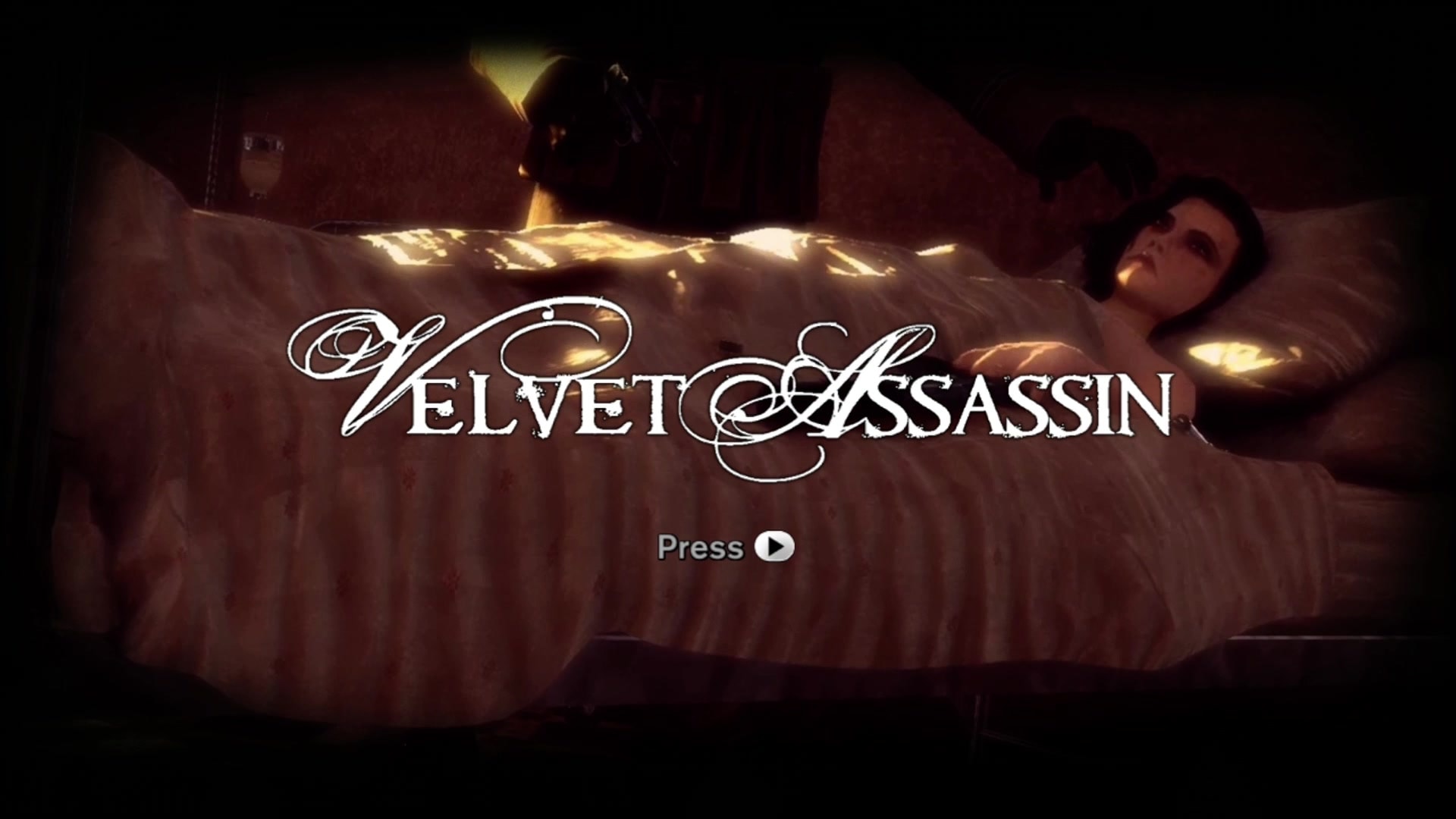 Velvet Assassin title screen for Xbox 360